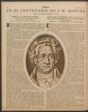 Goethe y la literatura mundial : Influencia de los escritores ingleses