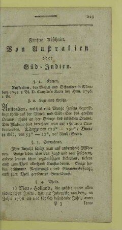Fuenfter Abschnitt. Von Australien oder Sued-Indien