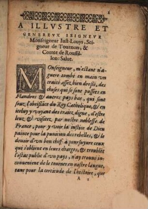 Commentaire premier [et second] contenant le voyage du Duc d'Albe en Flandres avec l'armée Espagnole 1568