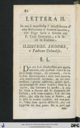 Lettera II.