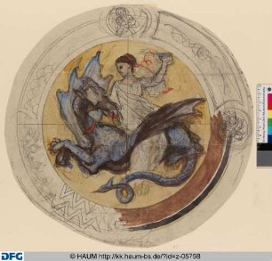Mädchen und Drache