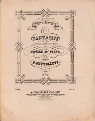 Fantaisie sur la dernière pensée de Weber : pour guitare et piano ; Op. 28