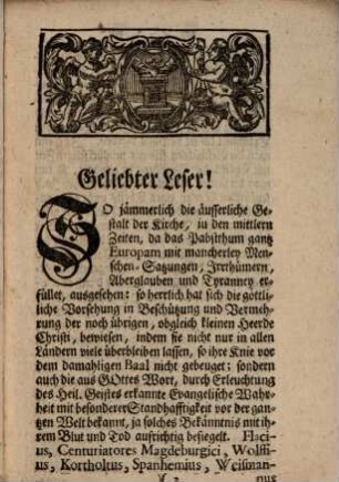 Kurtze Nachricht von dem Zeugniß der Wahrheit, Welches Wolffgang Ruß, von Ulm gebürtig, ehemals als Priester zu Oetingen in Bayern schon anno 1523 gegen das Pabstthum öffentlich abgelegt Jetzo wiederum bekannt gemacht