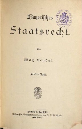 Bayerisches Staatsrecht, 5