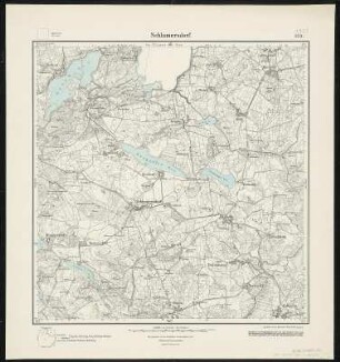 Meßtischblatt 575 : Schlamersdorf, 1930 : Schlamersdorf. - Hrsg. 1879, einz. Nachtr. 1930. - 1:25000. - [Berlin]: Reichsamt für Landesaufnahme, 1930. - 1 Kt.