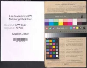 Entnazifizierung Josef Mueller , geb. 01.10.1902 (Lehrer)