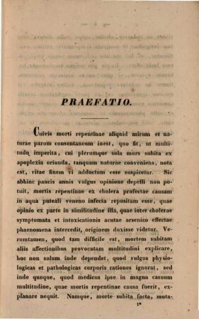 De quibusdam mortis repentinae speciebus : Medicinae forensis ratione habita