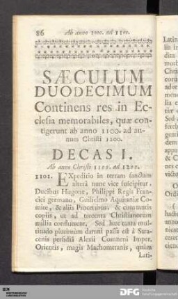 Sæculum Duodecimum.