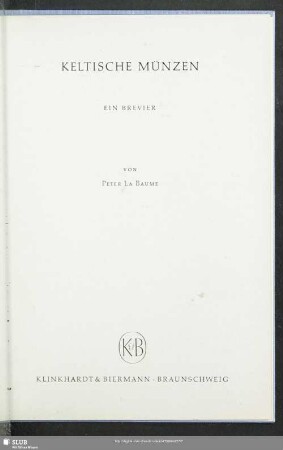 Keltische Münzen : ein Brevier