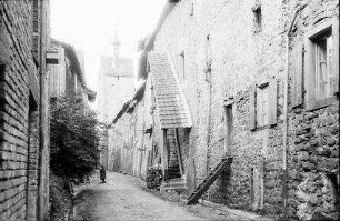 Reichenweier, Riquewihr: Gasse an der Stadtmauer