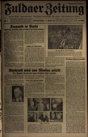 Ausgabe vom Sonntag, den 08. Januar 1939.