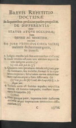 Brevis Repetitio Doctrinae
