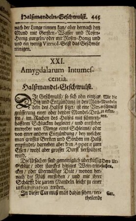 XXI. Amygdalarum Intumescentia. Halßmandel-Geschwulst - XXX. Haut-Schaeden