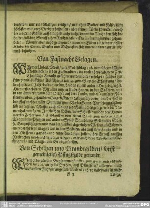 Von Fastnacht Gelagen