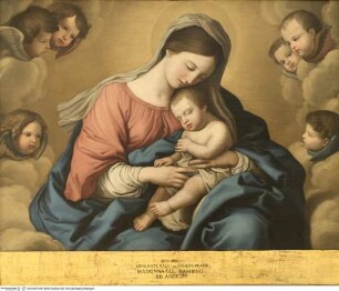 Madonna mit dem schlafenden Christuskind zwischen Cherubim