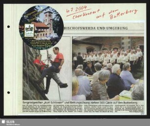 Konzert des Sächsischen Bergsteigerchores auf dem Butterberg