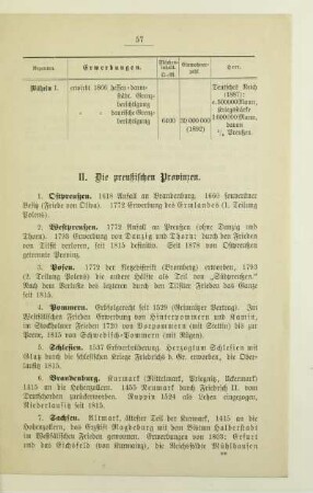 II. Die preußischen Provinzen