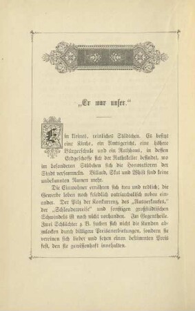 "Er war unser."