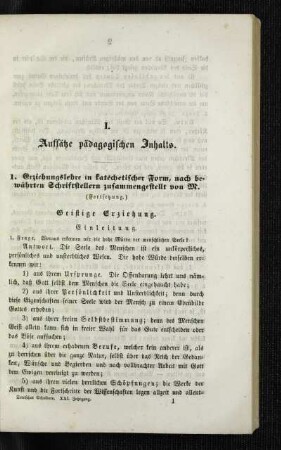 Erziehungslehre in katechetischer Form, nach bewährten Schriftstellern zusammengestellt : (Fortsetzung)