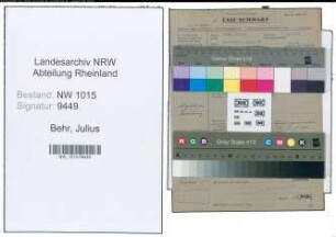 Entnazifizierung Julius Behr , geb. 02.01.1910 (Schlosser)