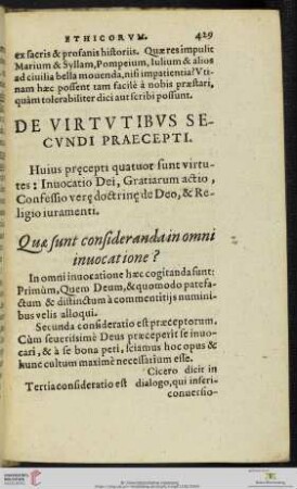 De Virtvtibvs Secvndi Praecepti