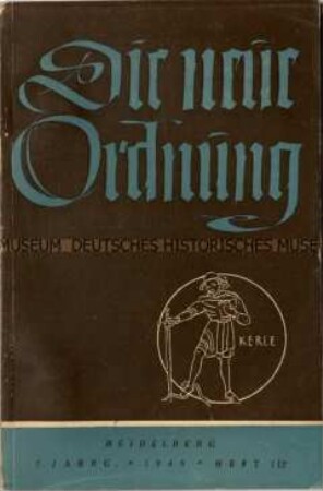 Zeitschrift für Religion, Kultur, Gesellschaft. 2. Jahrgang 1948