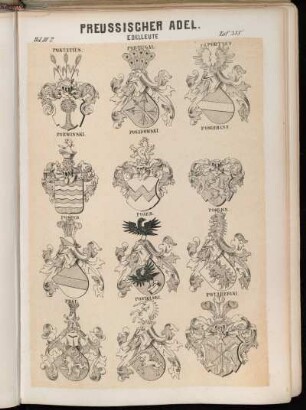Taf. 358. Portatius. - Portugal. - v. d. Portzen. - Porwinski. - Posadowski. - Poschmann. - Poseck. - Poser. - Posern. - Post. - Postolski. - Potarzycki