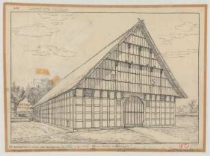 Lienen (Kreis Tecklenburg): Hof Baumhöfner. Haupthaus (Schaubild)
