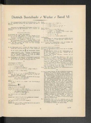Dietrich Buxtehude, Werke, Band VI [Nachweise]