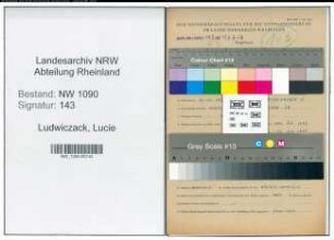 Entnazifizierung Lucie Ludwiczack , geb. 17.11.1922 ()