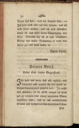 Dritter Brief. Ueber eben diesen Gegenstand.
