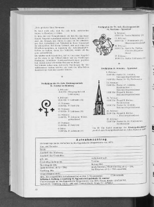 Predigtplan der Ev.-luth. Kirchengemeinde St. Anschar zu Hamburg