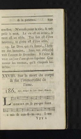 XXVIII. Sur la mort du corps & sur l'immortalité de l'ame.