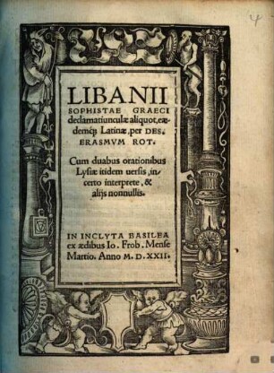 Libanii Sophistae Graeci declamatiunculae aliquot
