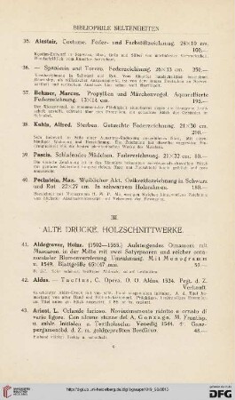 III. Alte Drucke und Holzschnittwerke (Nr. 41-81)
