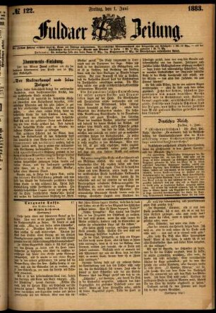 Ausgabe vom Freitag, den 01. Juni 1883.