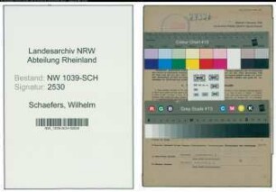 Entnazifizierung Wilhelm Schaefers , geb. 07.01.1909 (Beamter)