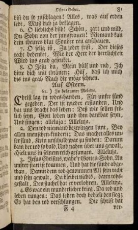 81-86, Oster-Lieder (61 - 65)