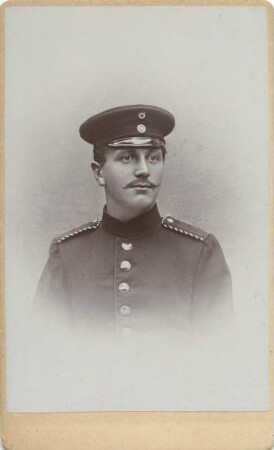 Portrait Otto Kotzsch, Sohn von August Kotzsch, in Uniform