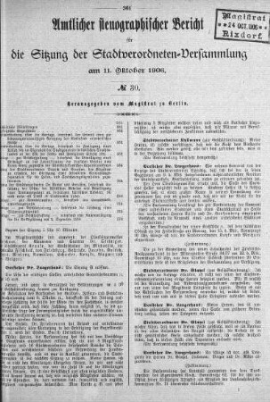 No. 30, 11. Oktober 1906