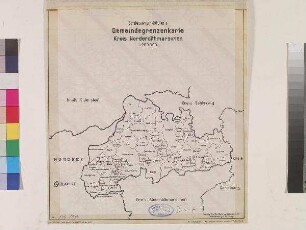 Schleswig-Holstein Gemeindegrenzenkarte Kreis Norderdithmarschen