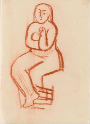 Skizze einer Sitzenden ("Femme au Collier")