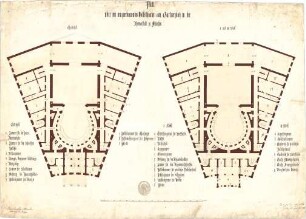Reiffenstuel, Michael; München; Gärtnerplatztheater - Grundriss Zwischengeschoss, Grundriss 1. OG, Grundriss 2. OG