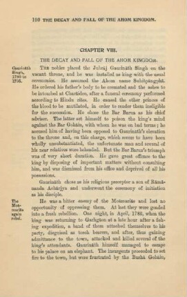 Chapter VIII. The decay and fall of the Ahom kingdom