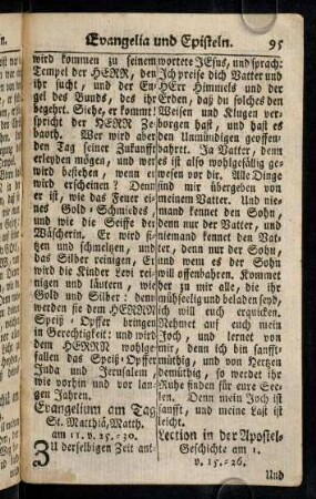 95-105, Evangelium am Tag St. Matthiae; ...