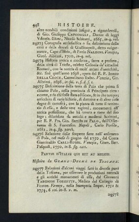 448-464, Histoire du Grand-Duché de Toscane