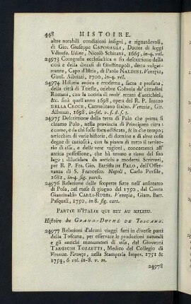 448-464, Histoire du Grand-Duché de Toscane