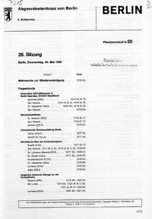 Nr. 28, 29. Mai 1980