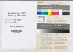 Entnazifizierung Heinrich Esser, geb. 03.05.1894 (Steuerberater)