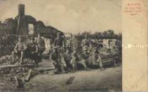 Deutsche Soldaten im zerstörten Buconville